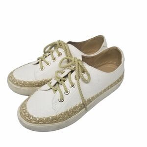 VENUS white boho sneakers. Size 7.